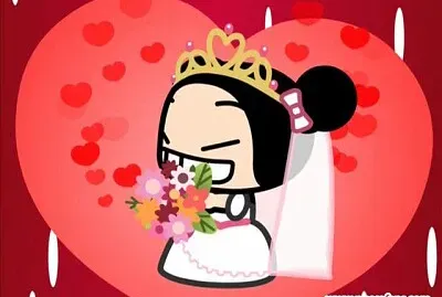 pucca se alegra ya que garu le mostrÃ³ un anillo jigsaw puzzle