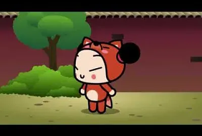 pucca disfrazada de zorro pucca