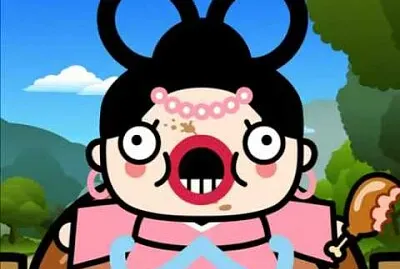 una doncella de soo comiendo pollo pucca jigsaw puzzle