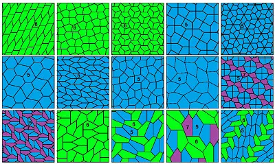 פאזל של pentagonal tiling colored