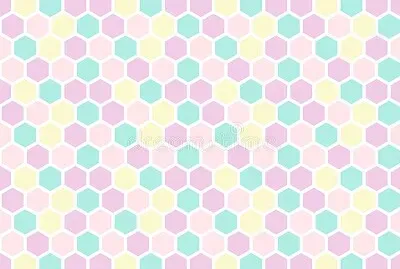 pastel colors hexagon