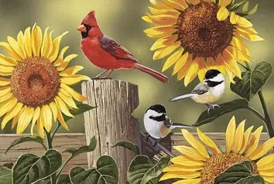 Sunflowers and Songbirds