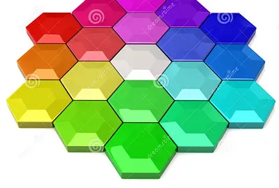 Hexagonal color wheel