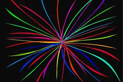 Color lines flower jigsaw puzzle