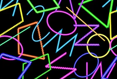 neon geometric abstract jigsaw puzzle