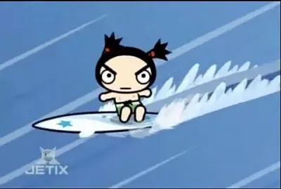 garu compite contra muji por la playa pucca jigsaw puzzle