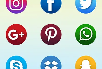 redes sociales iconos