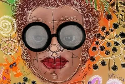 Lady Wearing Big Glasses jigsaw puzzle