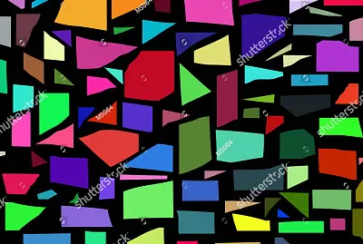 different geometric shapes of different colors