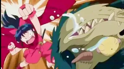 moroha golpea a totetsu hanyo no yashahime