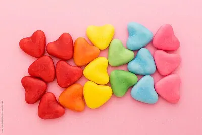 Colored hearts jigsaw puzzle