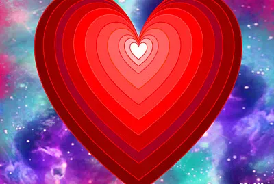 Red heart jigsaw puzzle