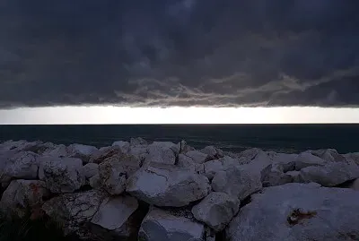 Atardecer nublado Carmen Campeche México