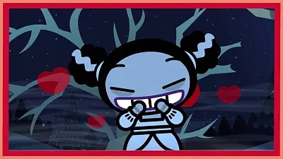 pucca sonríe al ver a garu de lejos pucca jigsaw puzzle