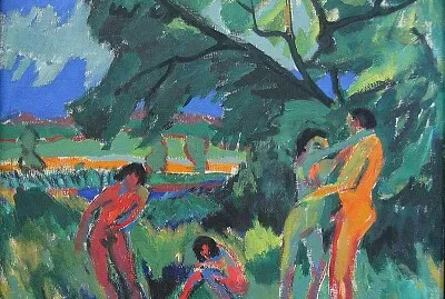 Kirchner personnes nues jouant