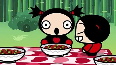 pucca mira a garu asustado pucca jigsaw puzzle