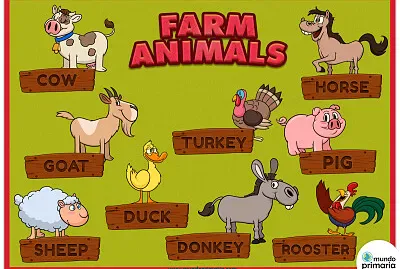 Animales de la granja en inglés