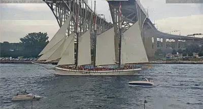 TSS Empire Sandy under sail heading into Lake Huro