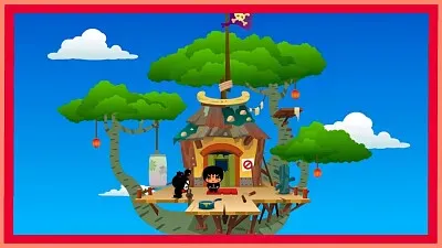 abyo y garu hicieron su casa del árbol pucca