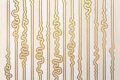 Stripes Pattern Golden White Twisted Lines jigsaw puzzle