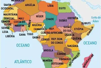 פאזל של 8 ANO -MAPA DOS PAISES AFRICANOS