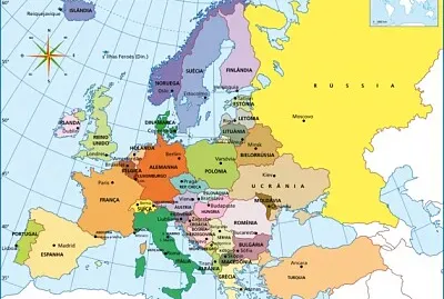 פאזל של MAPA POLITICO DA EUROPA