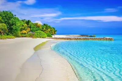 Praia de águas claras