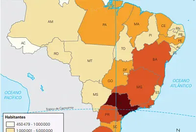 פאזל של 2º ANO DISTRIBUIÇÃO DA POPULAÇÃO BRASILEIRA
