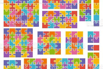 פאזל של Set of puzzle pieces