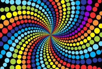 colorful dot swirl