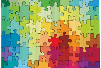 פאזל של colorful puzzle peices