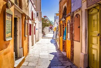 Calle en Santorini-Grecia