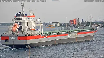 פאזל של  "saltie  " Beatrix exiting Lake Huron southbound