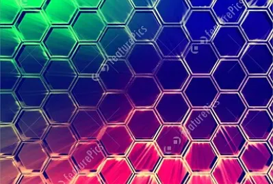 color hexagon abstracts
