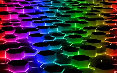 colorful hexagon jigsaw puzzle