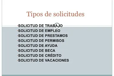 tipos de solicitudes