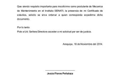 SOLICITUD DE CERTIFICADO