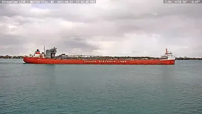 Frontenac Freighter at Marine City