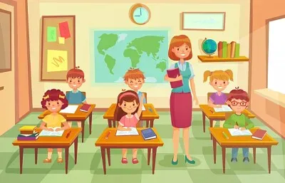 crianças nas escola