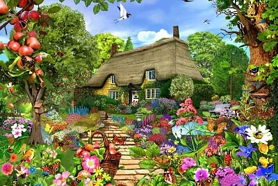 פאזל של Casa con jardin