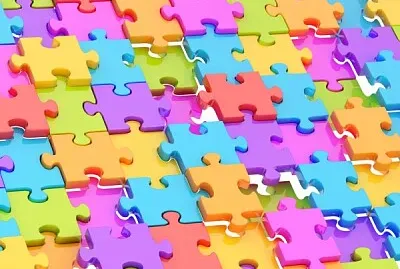 פאזל של 3d puzzle pieces