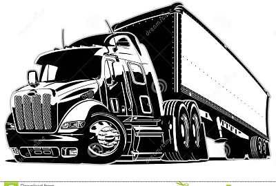 Cartoon semi truck