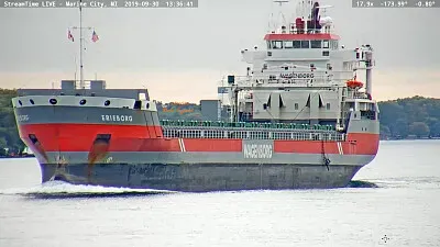  "saltie " m/v Erieborg northbound to Lake Huron