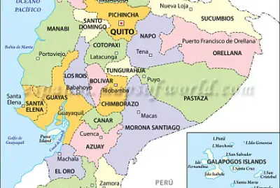 Mapa político del Ecuador