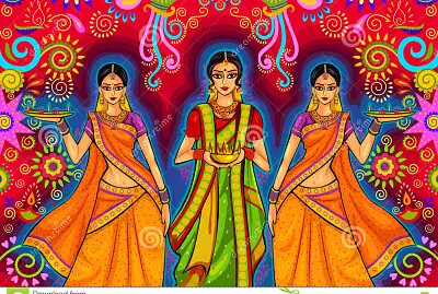 Indian Woman-Diwali Festival