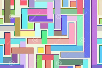 פאזל של colorful maze