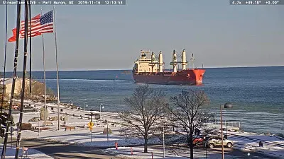  "saltie  " Federal Champain southbound off Lake Huron Flags