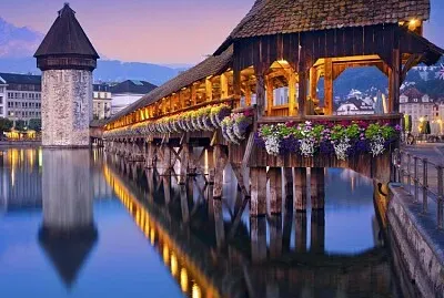 Puente/Capilla-Lucerna-Suiza jigsaw puzzle