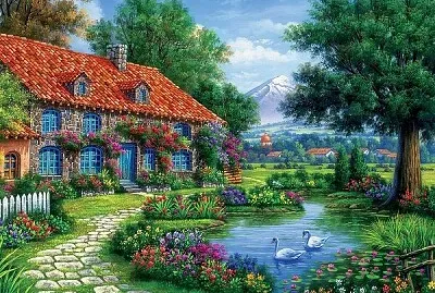 פאזל של Casa en el lago