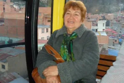 en el teleferico de la paz bolivia